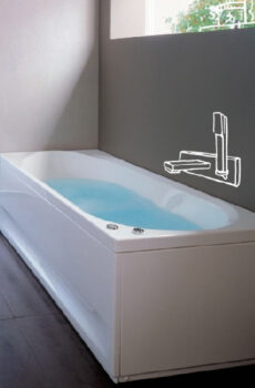 Μπανιέρα υδρομασάζ SOHO JAcuzzi 180x80